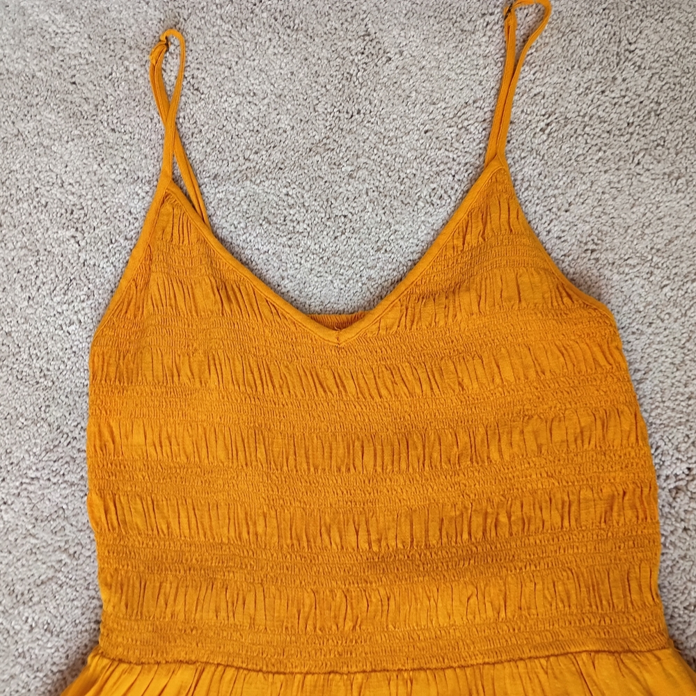 wild fable Spaghetti-Strap Midi Dress in Mustard Yellow - Picture 6 of 15